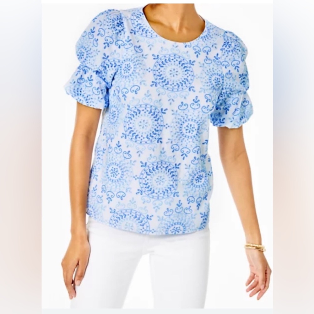 Lilly Pulitzer Emb eyelet top